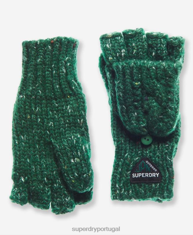 luvas de cabo gracie mulheres verde acessórios Superdry 2208H4322