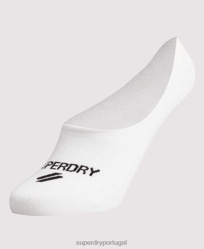 meia coolmax no show mulheres branco acessórios Superdry 2208H4199