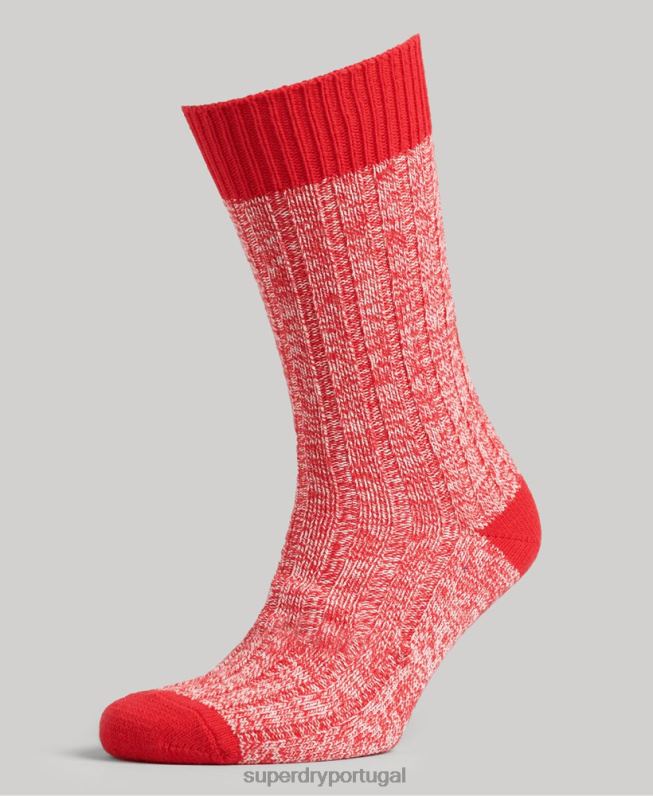 pacote de meias de caminhada de algodão orgânico mulheres multi acessórios Superdry 2208H4227