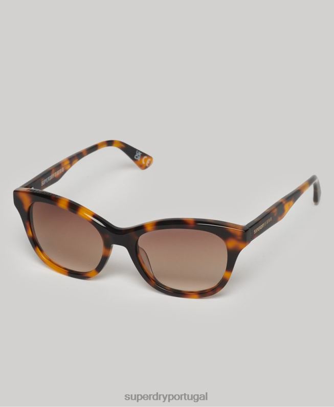 óculos de sol sdr britanny mulheres marrom acessórios Superdry 2208H2085
