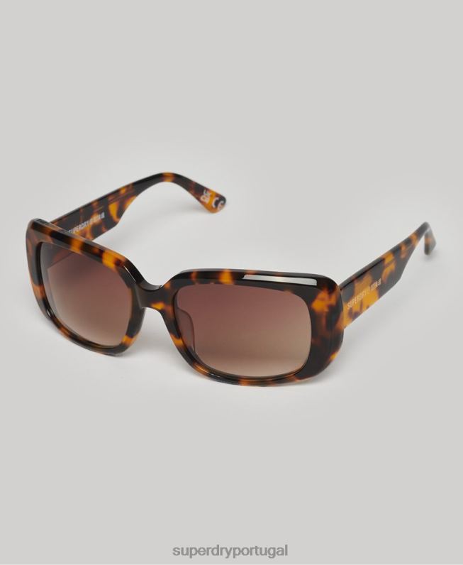 óculos de sol sdr dunaway mulheres marrom acessórios Superdry 2208H2067