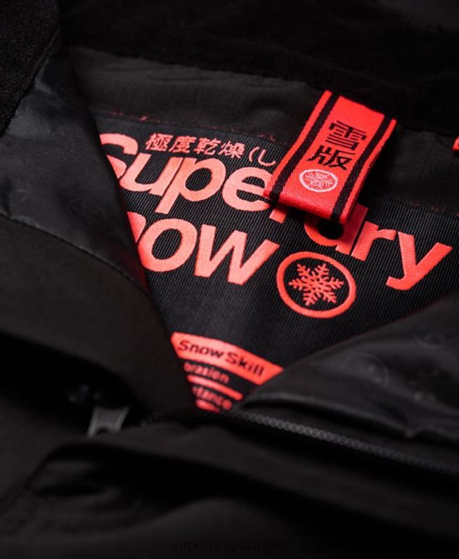 calças de neve mulheres preto roupas Superdry 2208H2610
