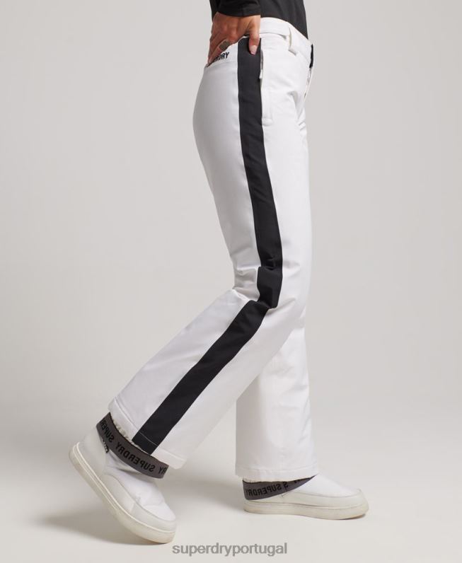 calças de neve núcleo mulheres branco roupas Superdry 2208H2592