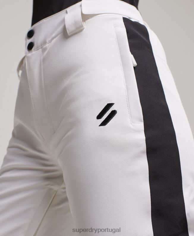 calças de neve núcleo mulheres branco roupas Superdry 2208H2592