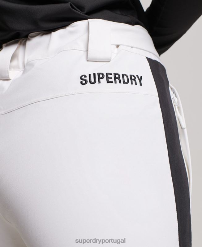 calças de neve núcleo mulheres branco roupas Superdry 2208H2592