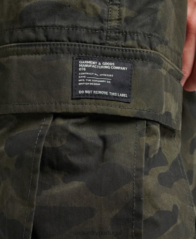 calças de paraquedas de algodão orgânico mulheres verde roupas Superdry 2208H2602