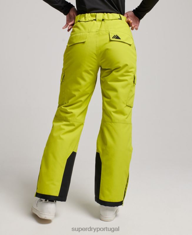 calças de resgate final mulheres amarelo roupas Superdry 2208H2595
