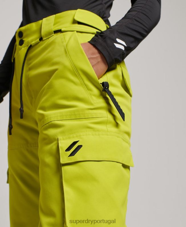 calças de resgate final mulheres amarelo roupas Superdry 2208H2595