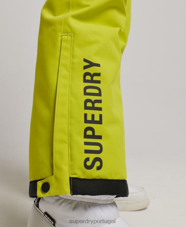 calças de resgate final mulheres amarelo roupas Superdry 2208H2595