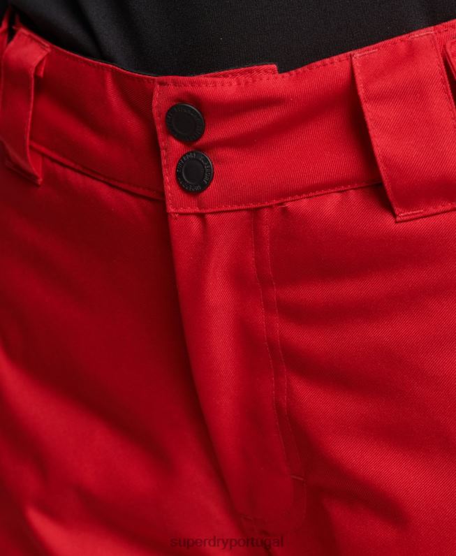 calças de resgate mulheres vermelho roupas Superdry 2208H6548