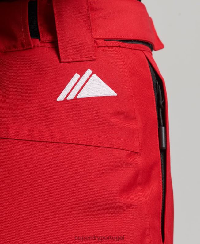 calças de resgate mulheres vermelho roupas Superdry 2208H6548