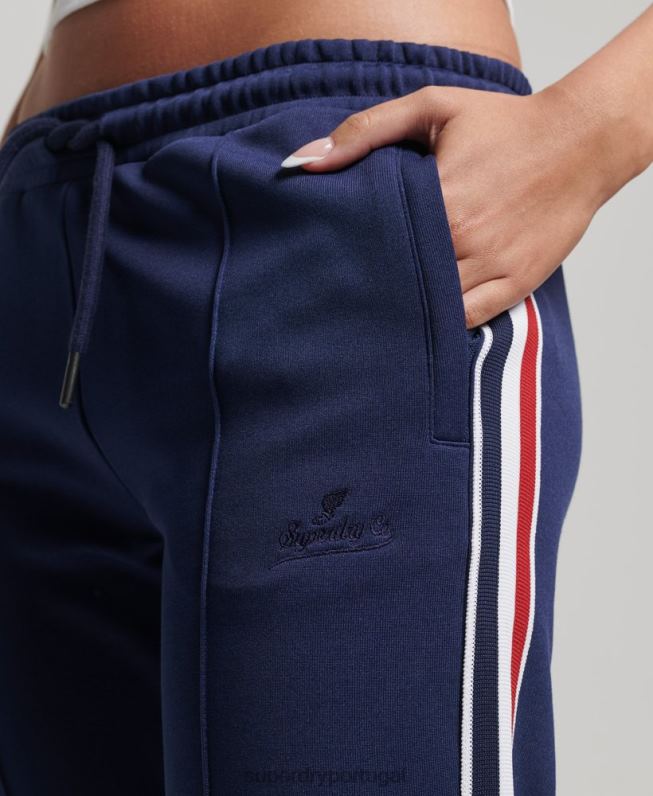 calças de tricô mulheres marinha roupas Superdry 2208H2576