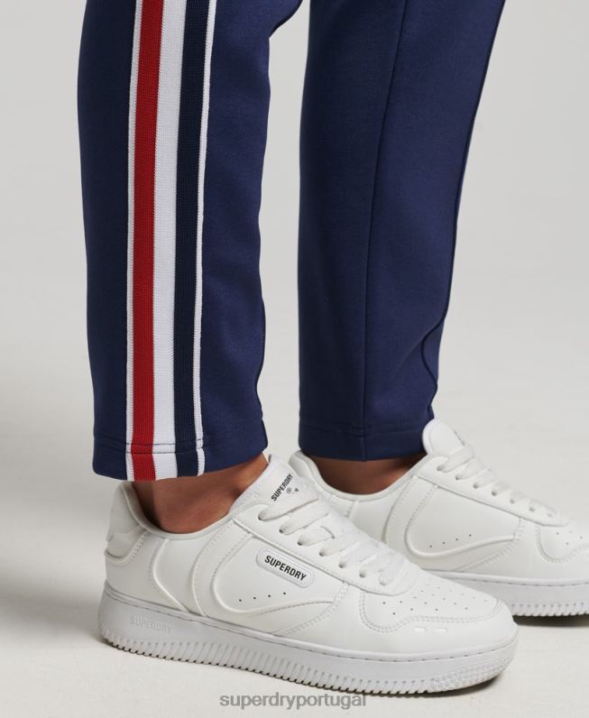 calças de tricô mulheres marinha roupas Superdry 2208H2576