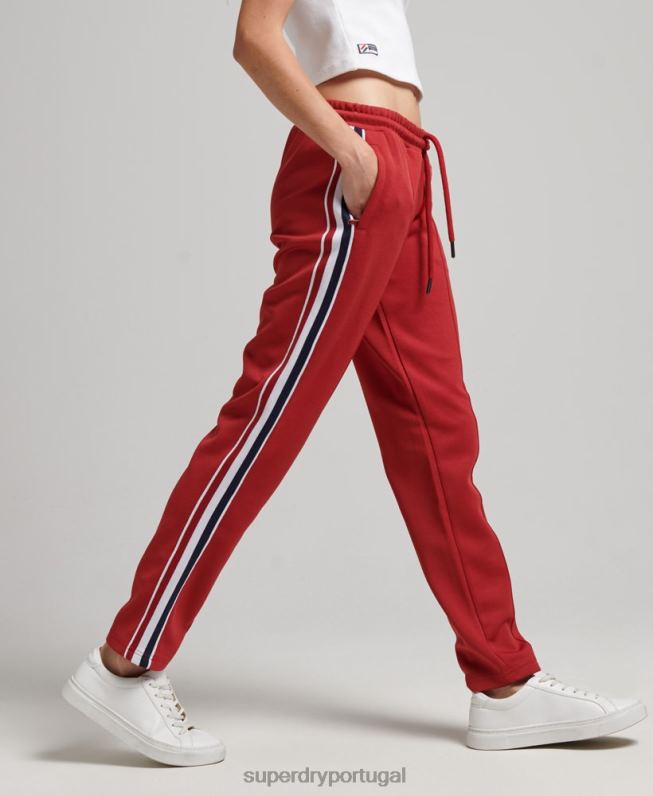 calças de tricô mulheres vermelho roupas Superdry 2208H2579