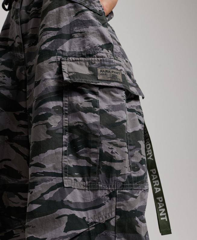 calças largas de pára-quedas mulheres verde roupas Superdry 2208H2129