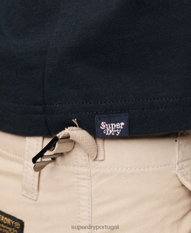 camiseta arco íris anos 90 mulheres marinha roupas Superdry 2208H2220