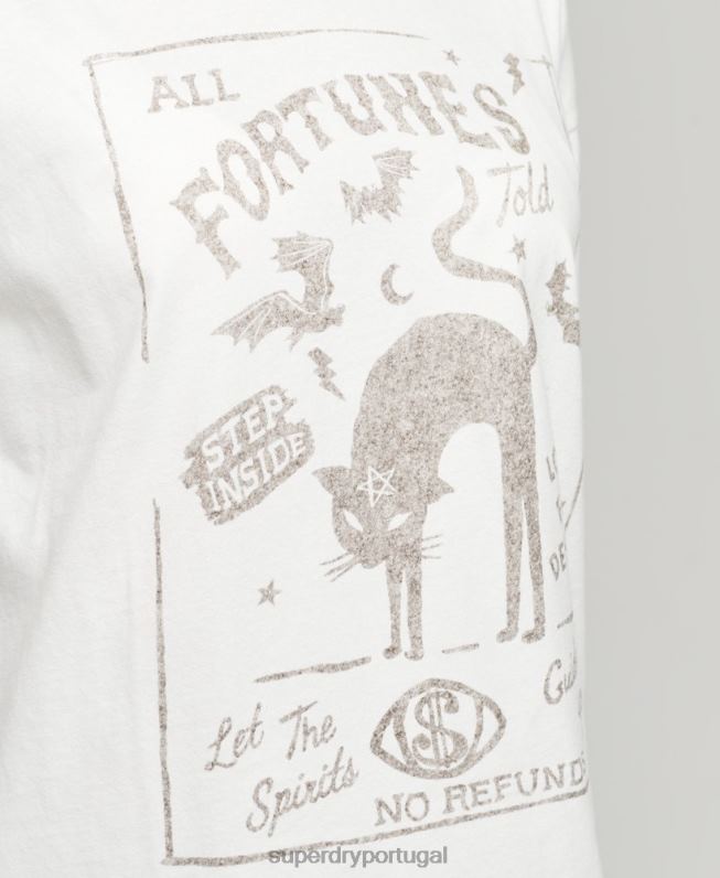 camiseta celestial vintage mulheres branco roupas Superdry 2208H2687