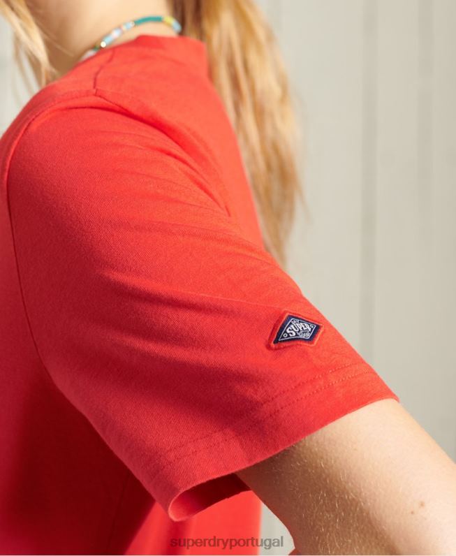 camiseta clássica cali surf mulheres vermelho roupas Superdry 2208H6292