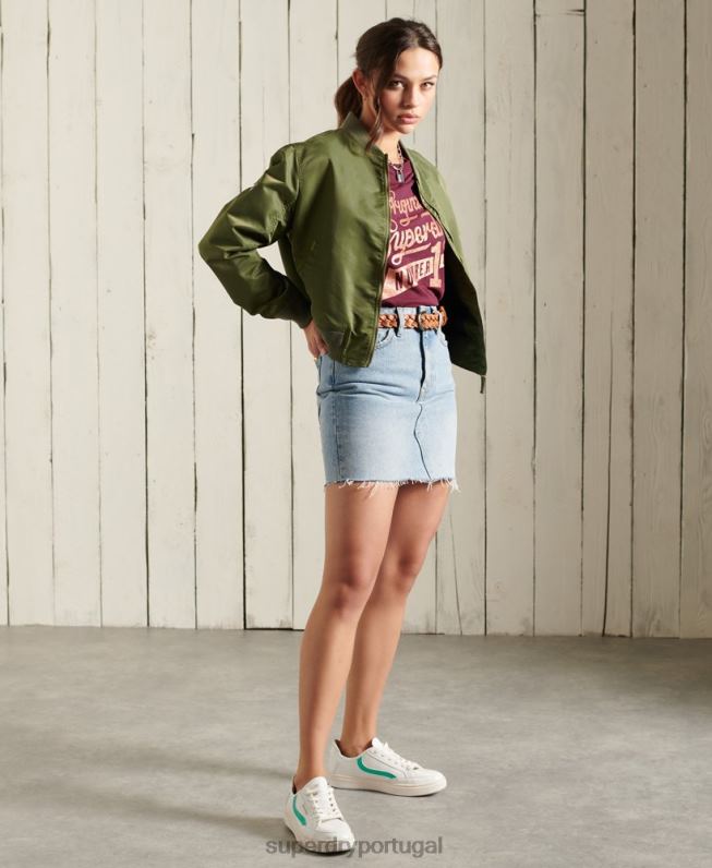 camiseta com brilho mulheres vermelho roupas Superdry 2208H2818