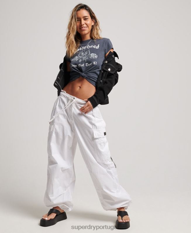 camiseta de manga curta motorhead mulheres preto roupas Superdry 2208H2620