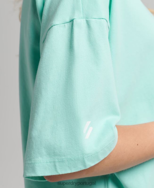 camiseta esporte core mulheres azul roupas Superdry 2208H2801