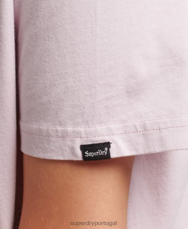 camiseta estampada boho mulheres roxo roupas Superdry 2208H2773