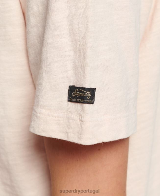 camiseta floral superestado mulheres rosa roupas Superdry 2208H2633