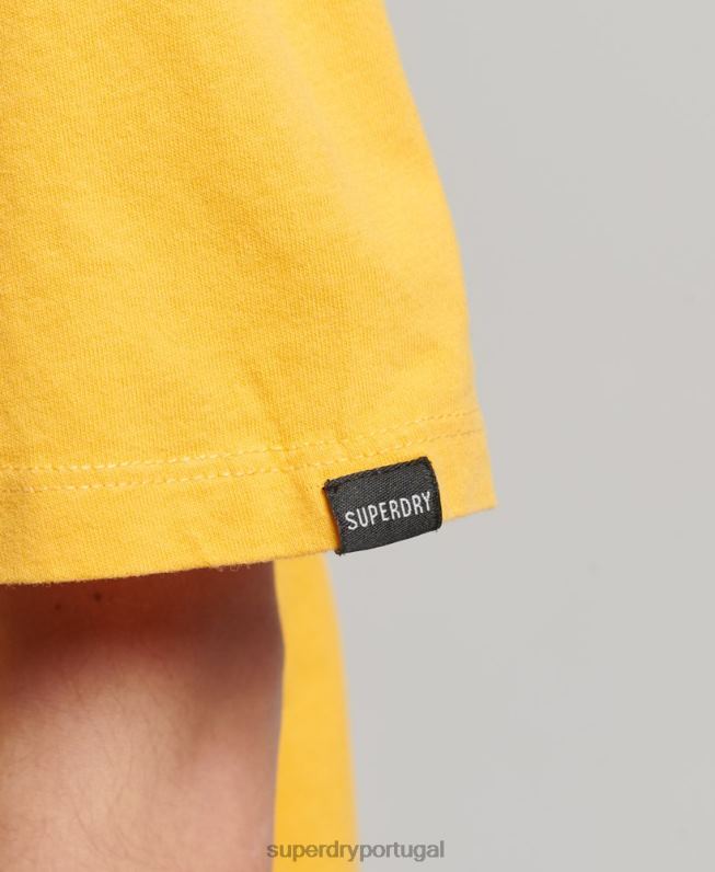 camiseta folk nômade mulheres amarelo roupas Superdry 2208H2664