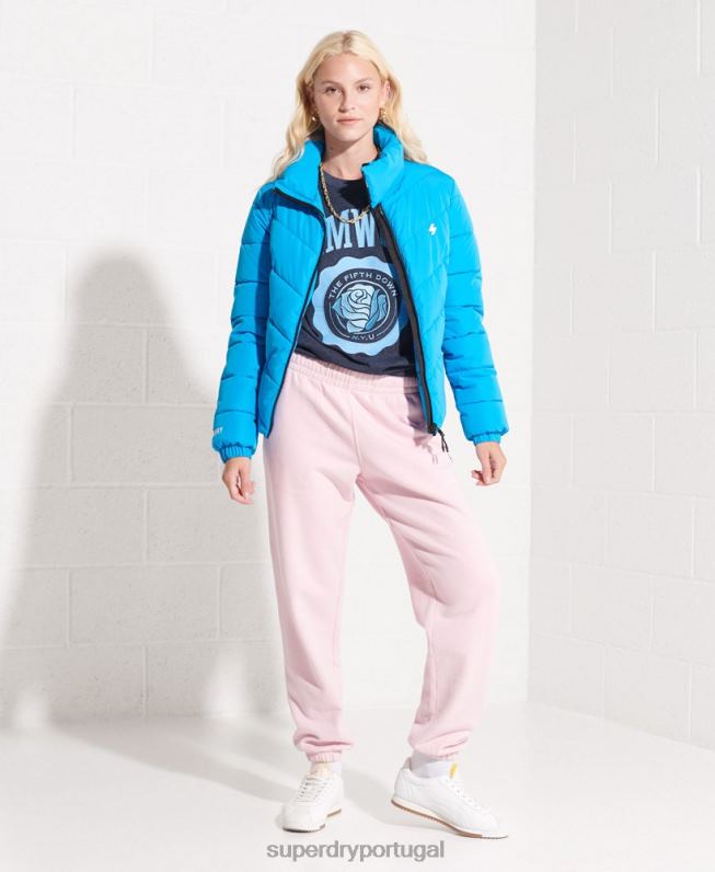 camiseta gráfica da faculdade mulheres marinha roupas Superdry 2208H2744