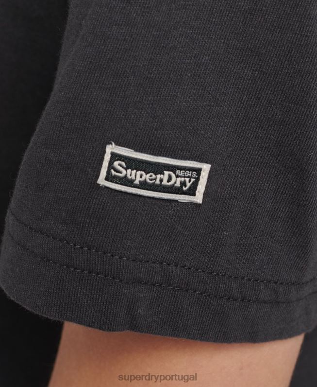 camiseta gráfica suika mulheres preto roupas Superdry 2208H2644