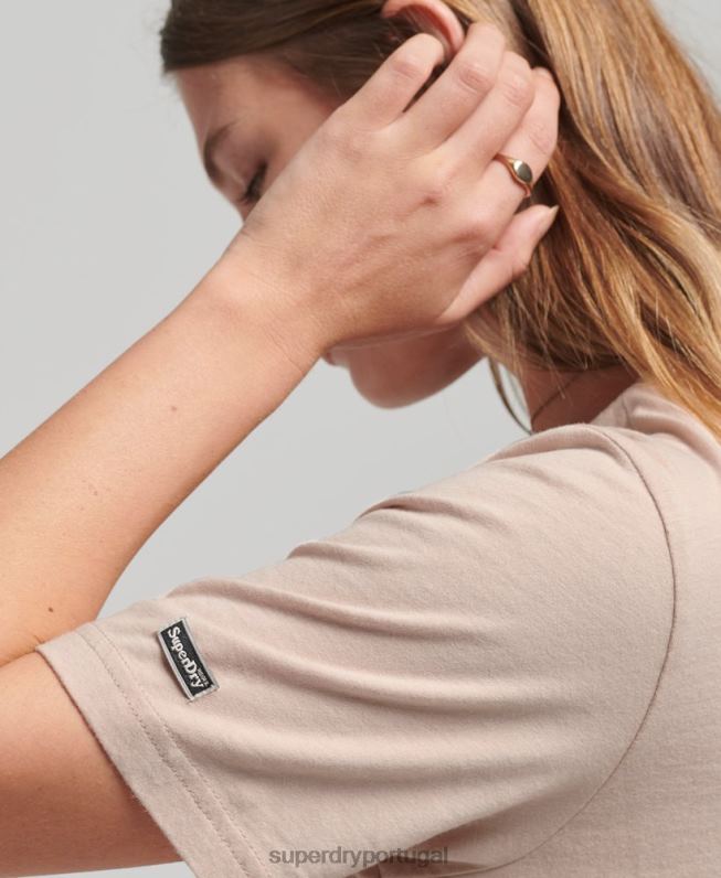camiseta gráfica suika mulheres rosa roupas Superdry 2208H2624