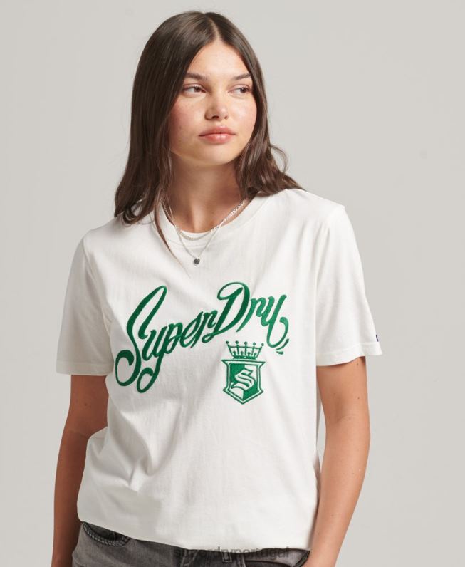 camiseta orgulho e artesanato mulheres branco roupas Superdry 2208H2791