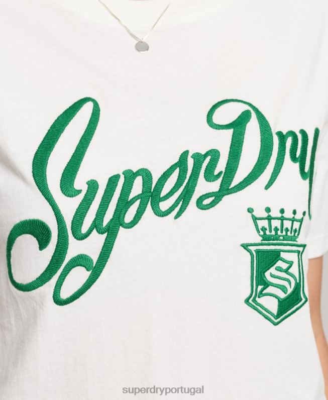 camiseta orgulho e artesanato mulheres branco roupas Superdry 2208H2791