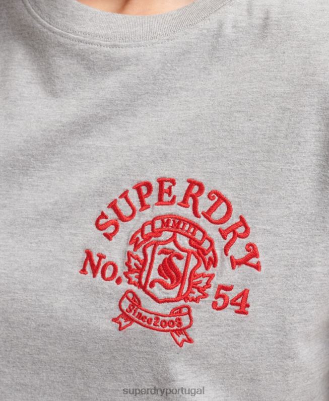 camiseta orgulho e artesanato mulheres cinza roupas Superdry 2208H2808
