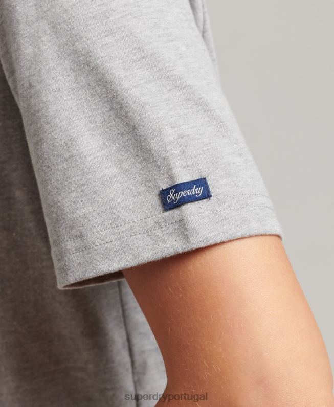 camiseta orgulho e artesanato mulheres cinza roupas Superdry 2208H2808