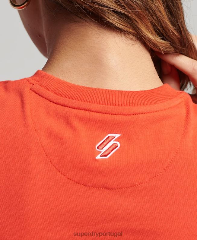 camiseta pequena gráfica mulheres vermelho roupas Superdry 2208H2214