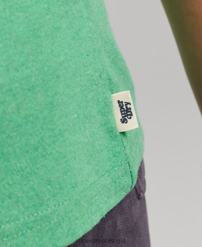 camiseta ringer reciclada mulheres verde roupas Superdry 2208H2831