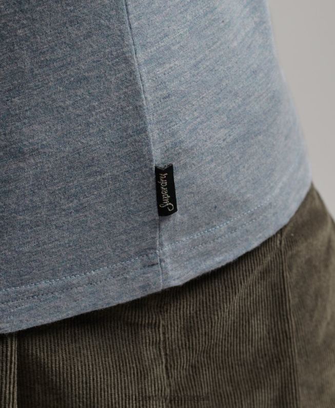 camiseta vintage com logo em relevo mulheres azul claro roupas Superdry 2208H2612