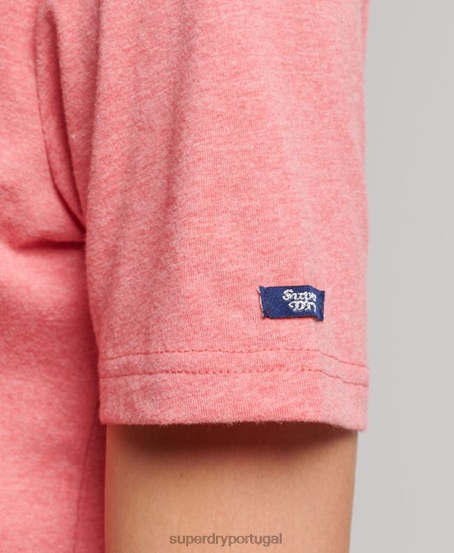 camiseta vintage com preenchimento de script mulheres vermelho roupas Superdry 2208H2672