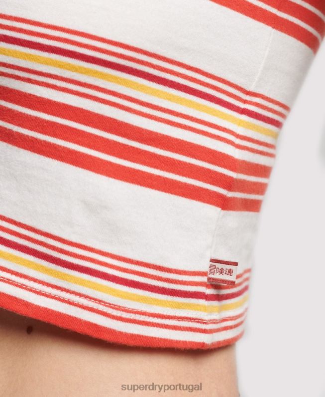 camiseta vintage de algodão orgânico mulheres multi roupas Superdry 2208H6266