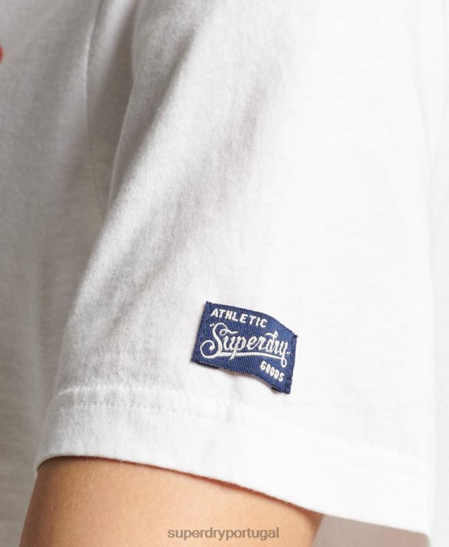 camiseta vintage minha geração mulheres branco roupas Superdry 2208H2845
