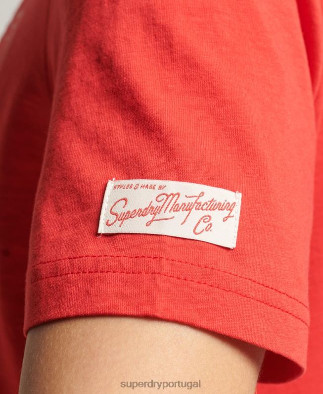 camiseta vintage minha geração mulheres vermelho roupas Superdry 2208H2757