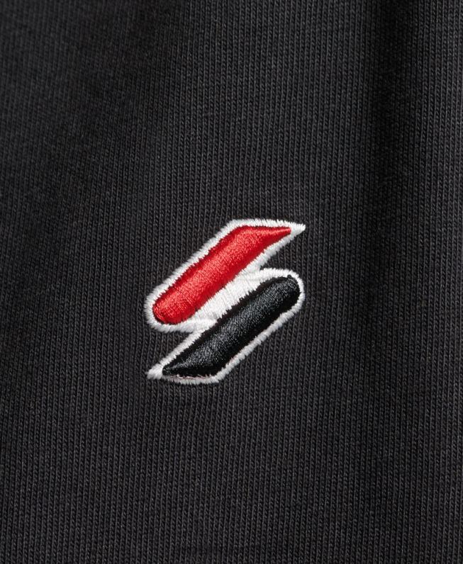 code s logo tape camiseta quadrada grande mulheres preto roupas Superdry 2208H2739