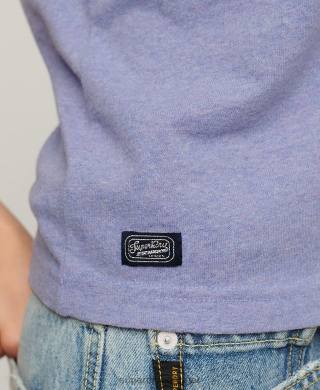 t-shirt gráfico de néon de arquivo mulheres roxo roupas Superdry 2208H2657