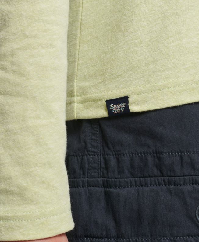 top de manga longa vintage nostálgico mulheres verde roupas Superdry 2208H2987