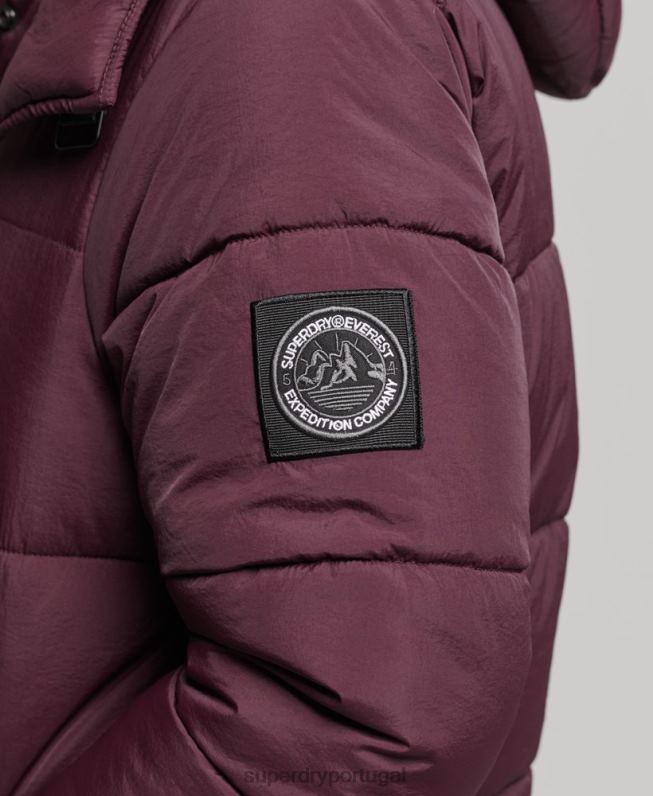 casaco acolchoado casulo expedição mulheres vermelho roupas Superdry 2208H3624