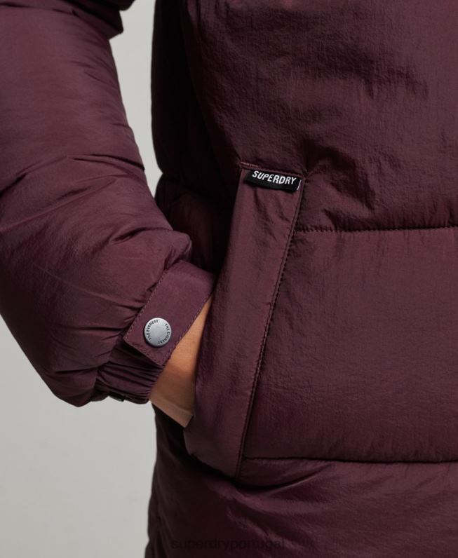 casaco acolchoado casulo expedição mulheres vermelho roupas Superdry 2208H3624