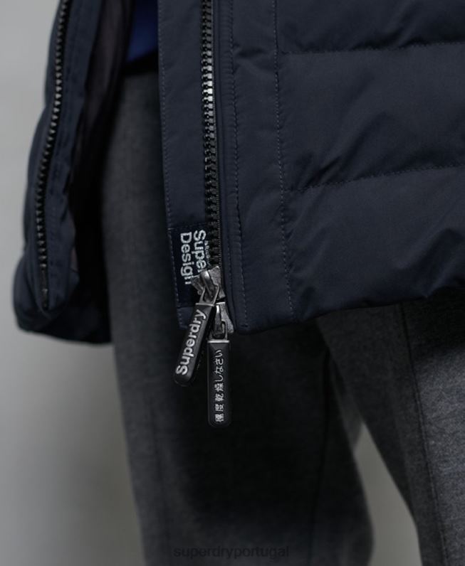 casaco alto ártico mulheres marinha roupas Superdry 2208H5655