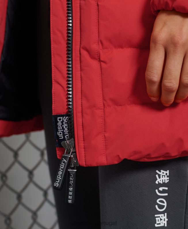 casaco alto ártico mulheres vermelho roupas Superdry 2208H5714