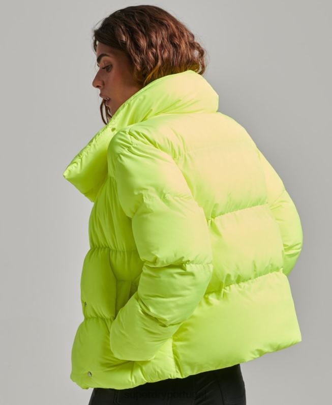 casaco curto mulheres verde roupas Superdry 2208H5498